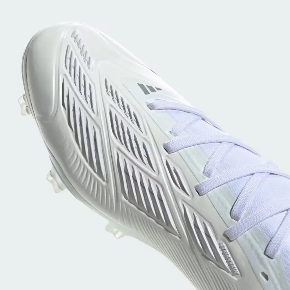 Adidas Predator Pro 24 FG Football Boots (White/Metallic Silver/White)