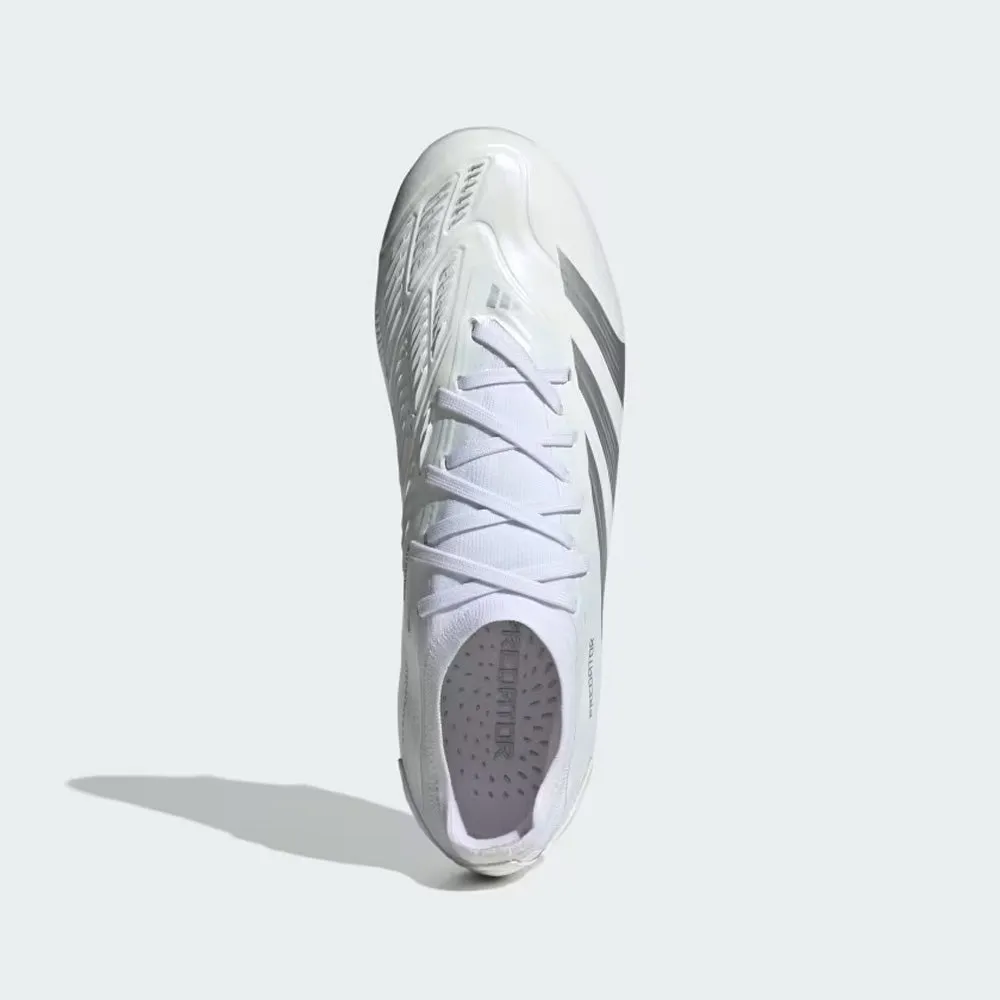 Adidas Predator Pro 24 FG Football Boots (White/Metallic Silver/White)