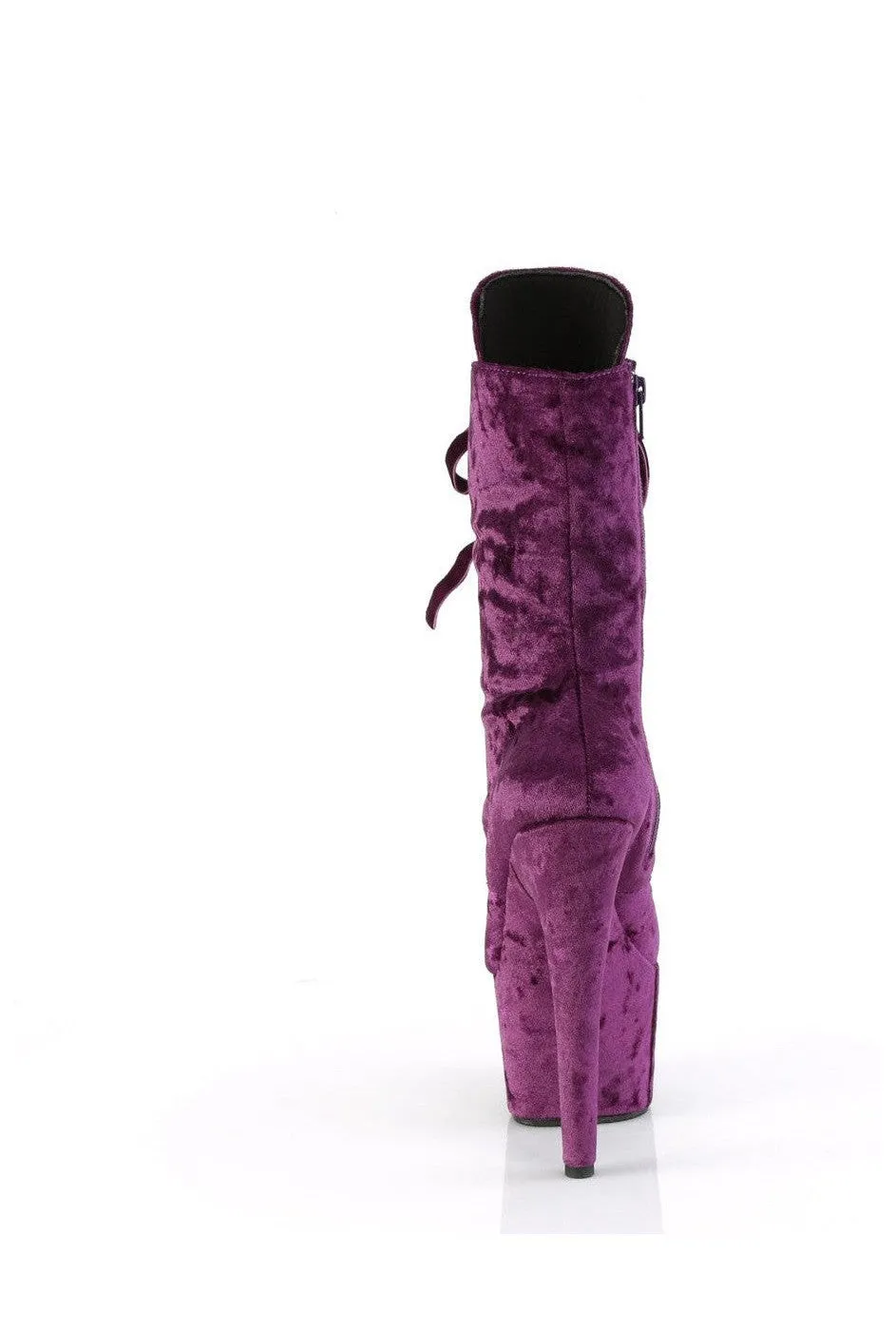 ADORE-1045VEL Purple Velvet Ankle Boot