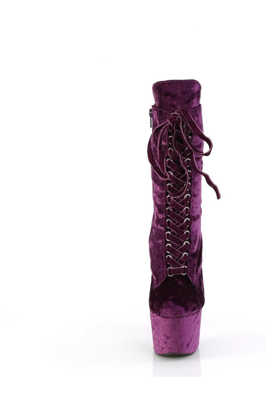 ADORE-1045VEL Purple Velvet Ankle Boot