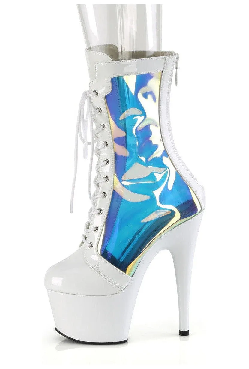 ADORE-1047 White Patent Ankle Boot