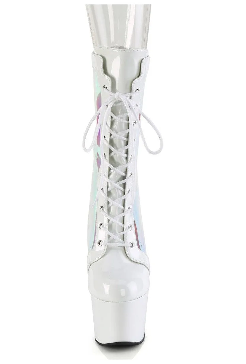 ADORE-1047 White Patent Ankle Boot