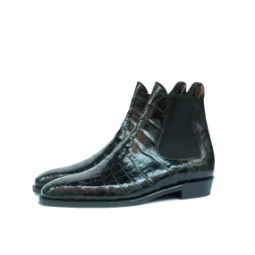 Alki Redux - MTO - Genuine Crocodile - Black - LPB Last - Single Leather Sole