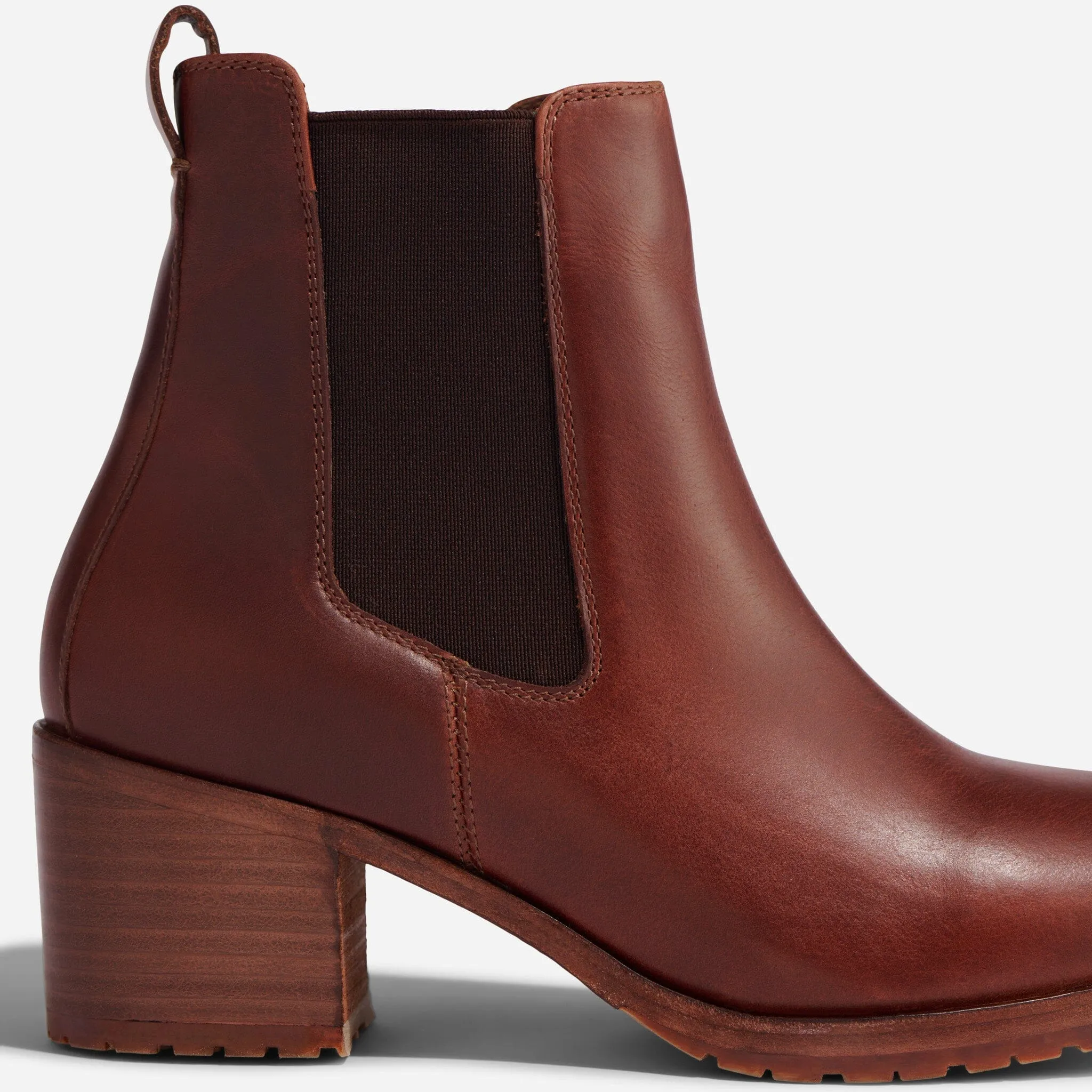 Ana Go-To Heeled Chelsea Boot Auburn