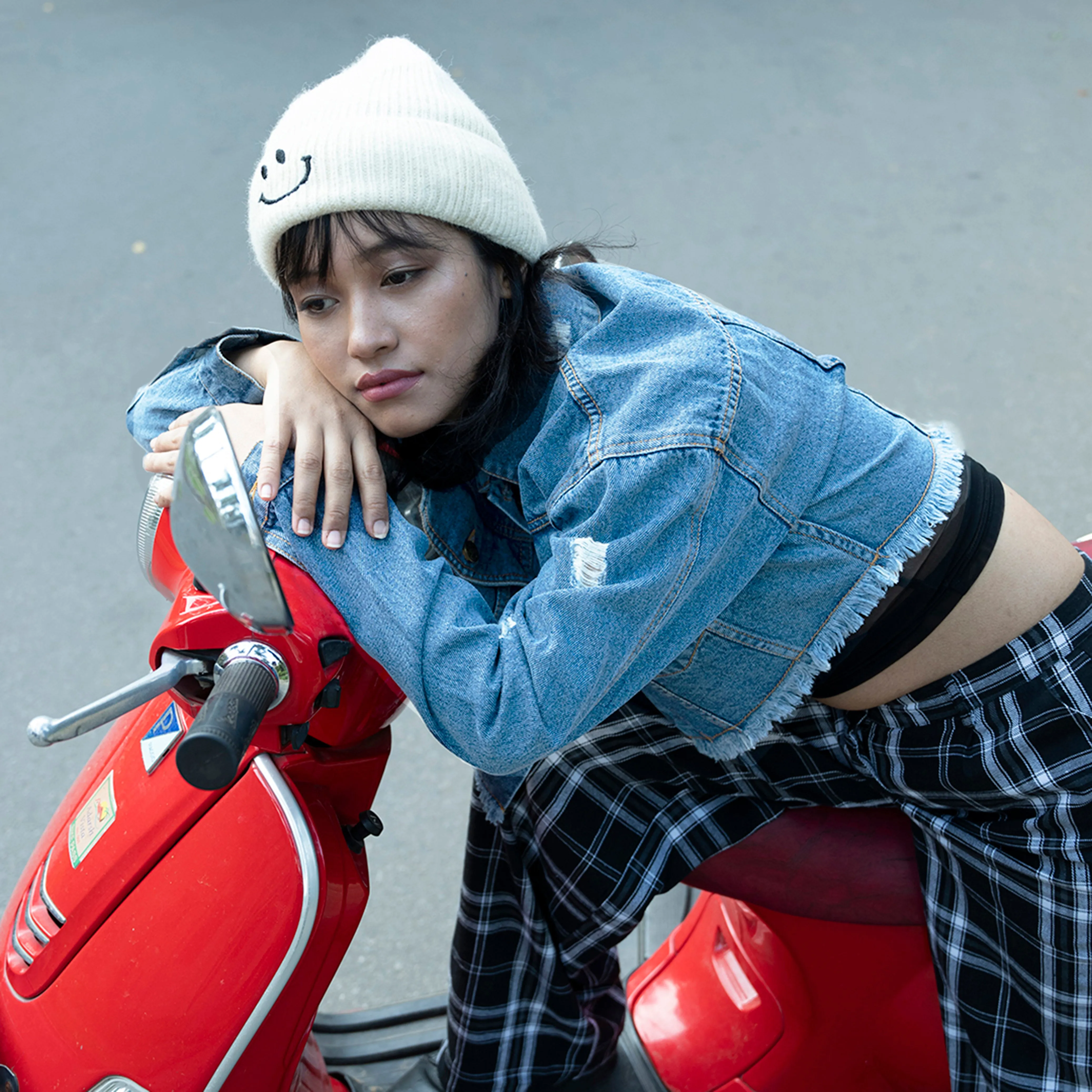 Blue Denim Crop Trucker Jacket