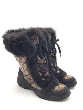 Boots Snow By Coach In Brown, Size: 7