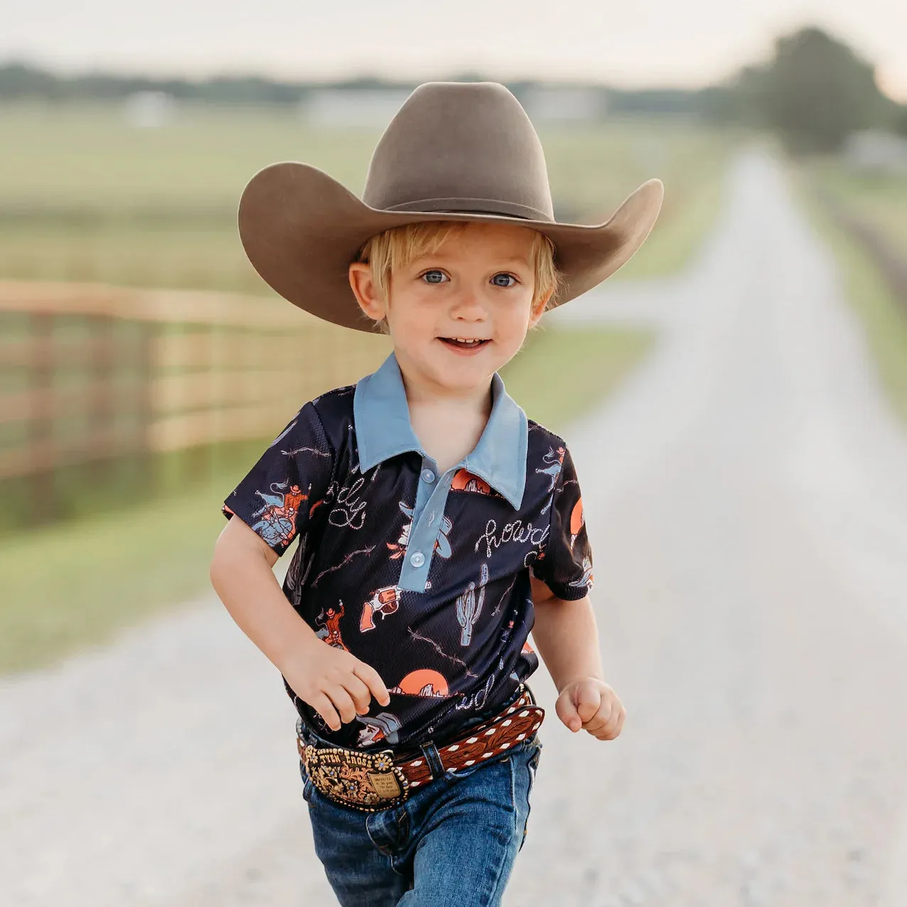 Boy's Shea Baby Yeehaw Polo Onesie