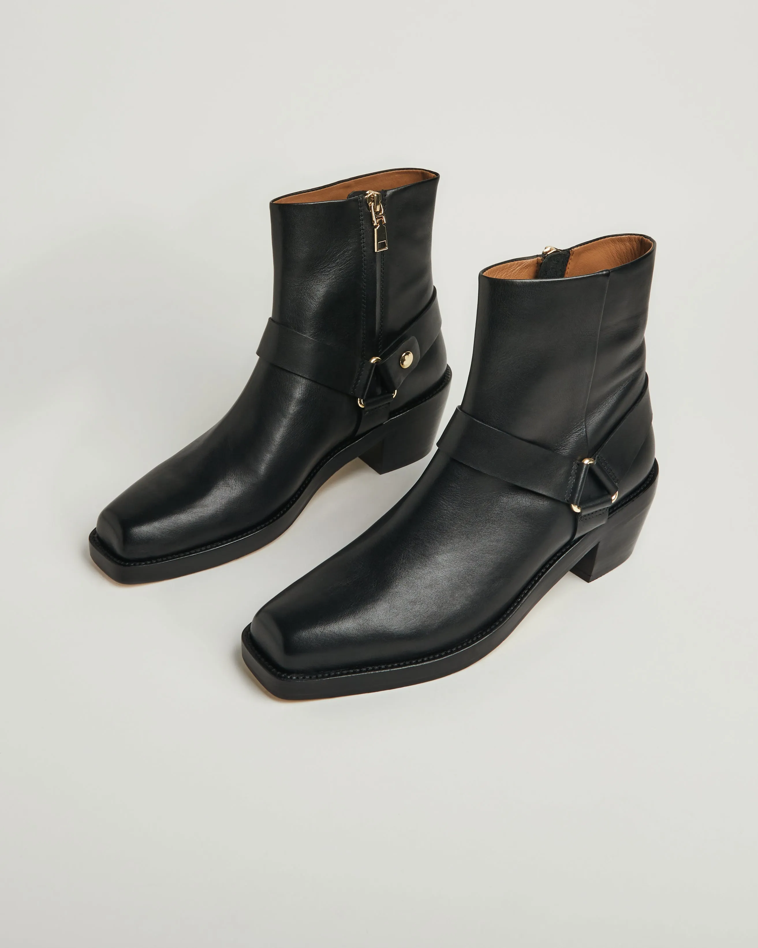 Cavalry Leather Biker Boot | Black