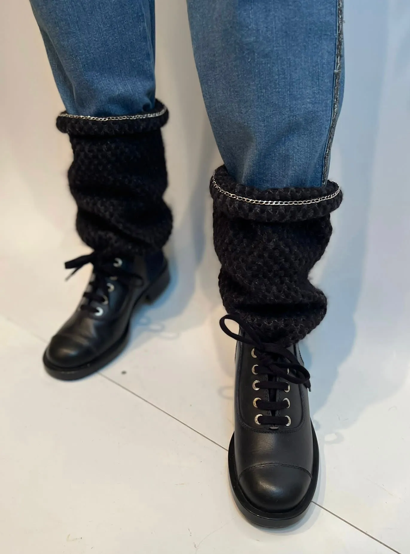 Chanel 11A, 2011 Fall Runway Black Leather Boots EU 39 US 8.5/9