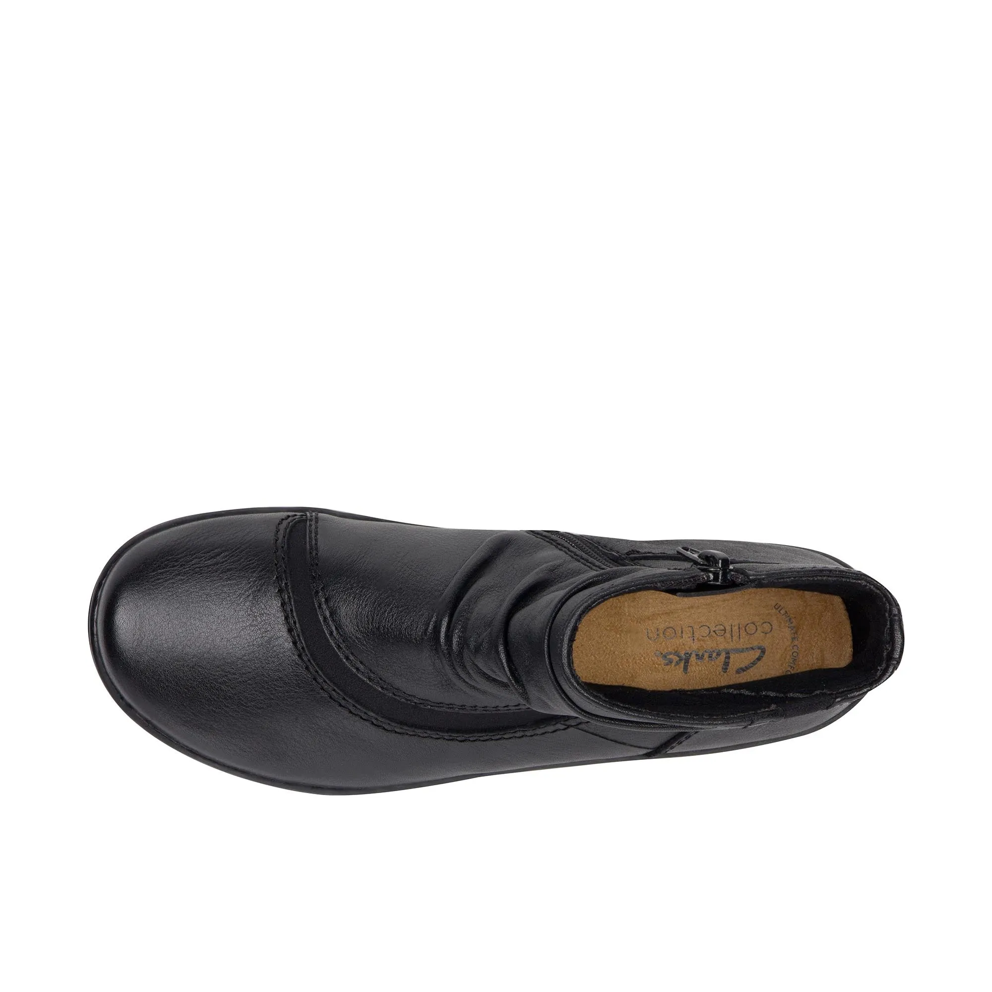 Clarks Womens Cora Derby Black Leather