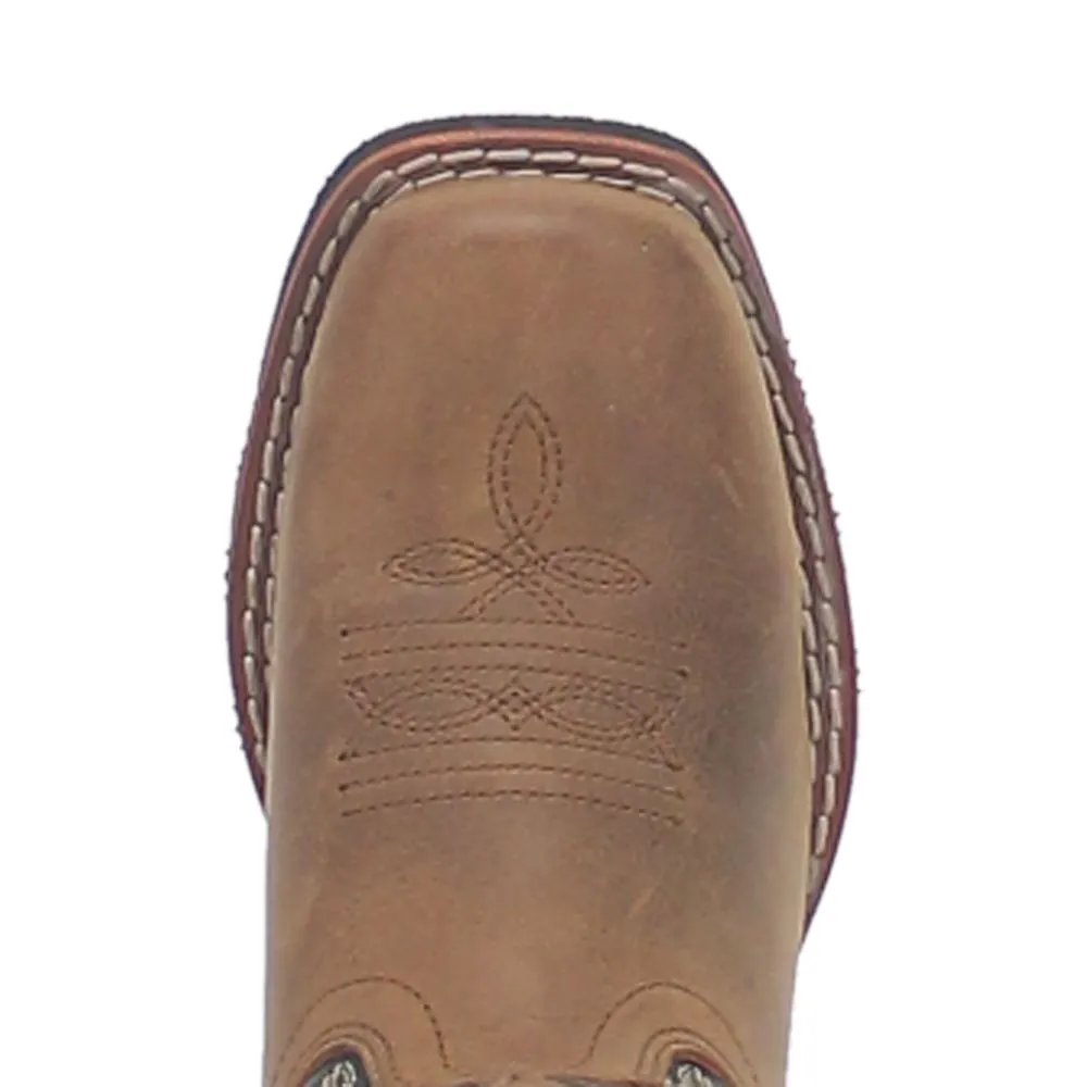 'Dan Post' Children's 8 Rascal Western Square Toe - Aged Bark (Sizes 8.5C-3Y)