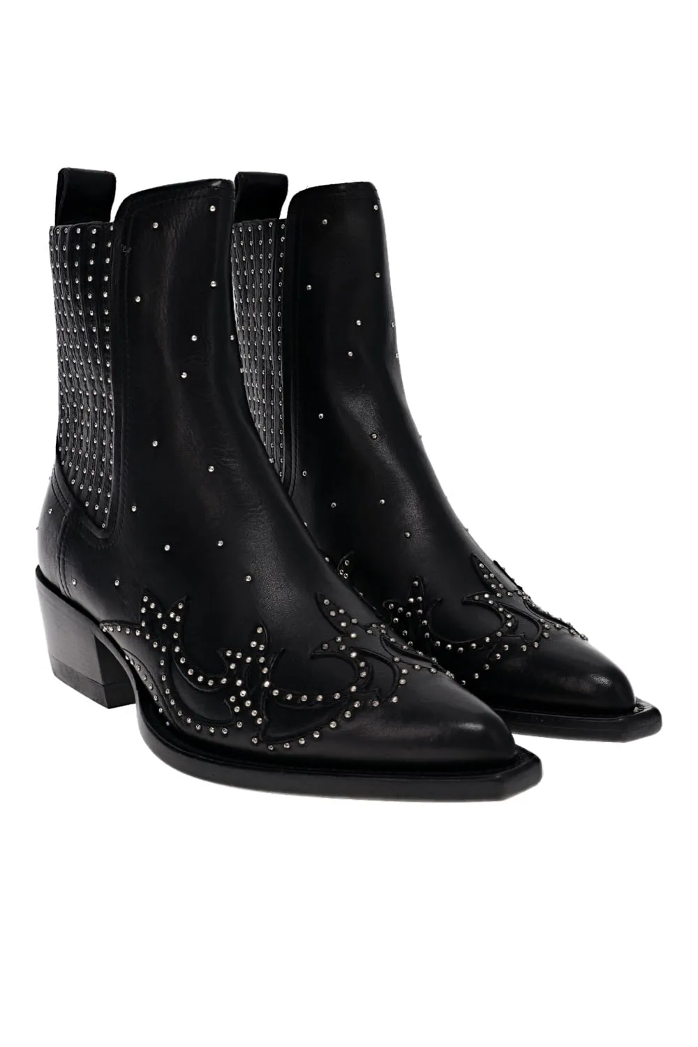 Debbie Beatles Studded Leather Boots