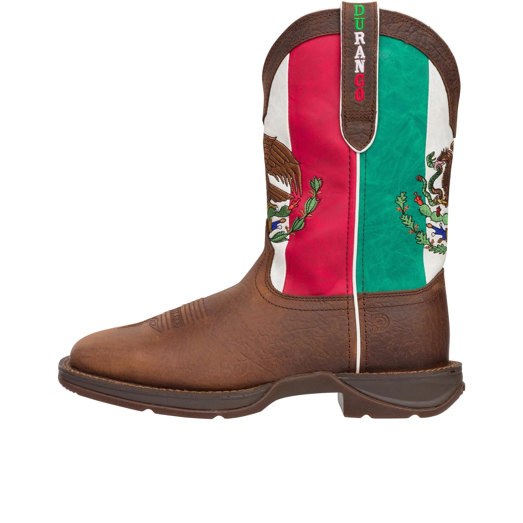 Durango Rebel Work Steel Toe Sandy Brown Mexico Flag