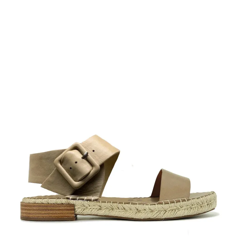 Espy Leather Espadrille Sandals - Ecru