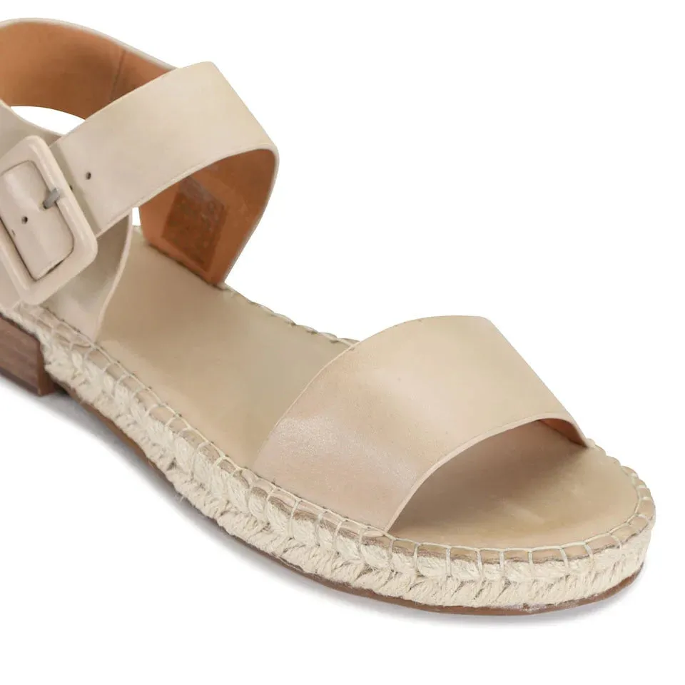 Espy Leather Espadrille Sandals - Ecru