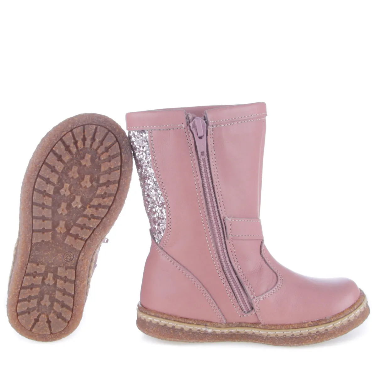 (EV2687-8) Emel high winter boots Pink glitter