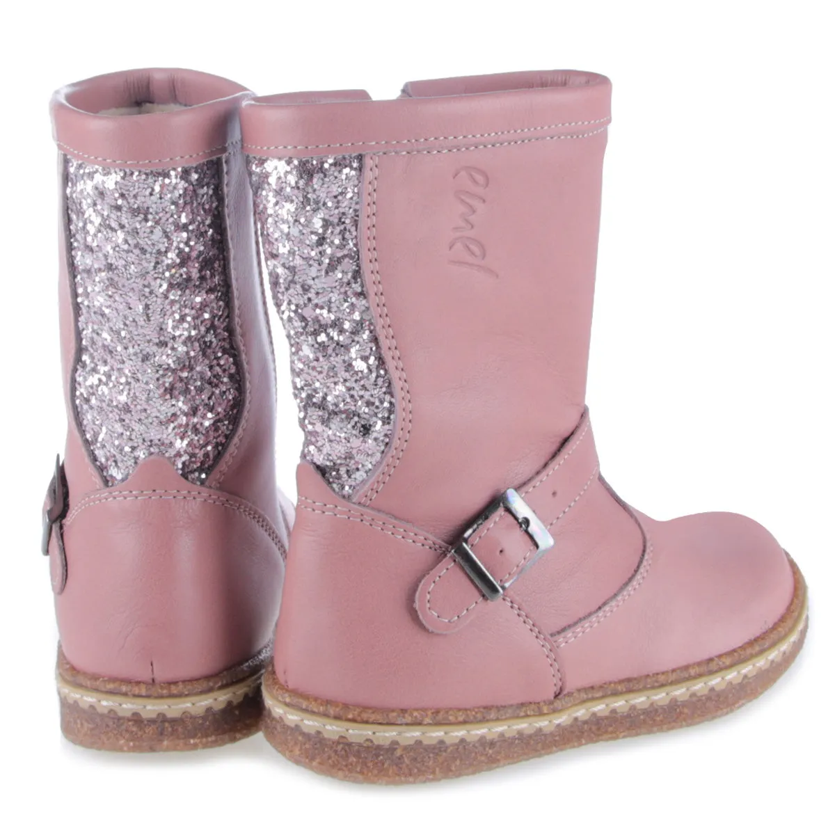 (EV2687-8) Emel high winter boots Pink glitter