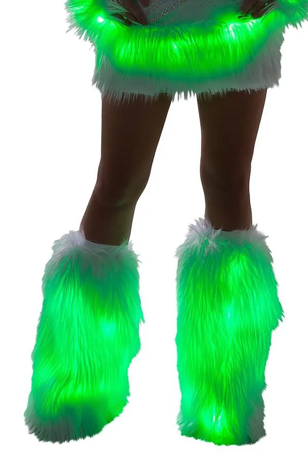 FF429 - Faux Fur Light-Up Leg warmers