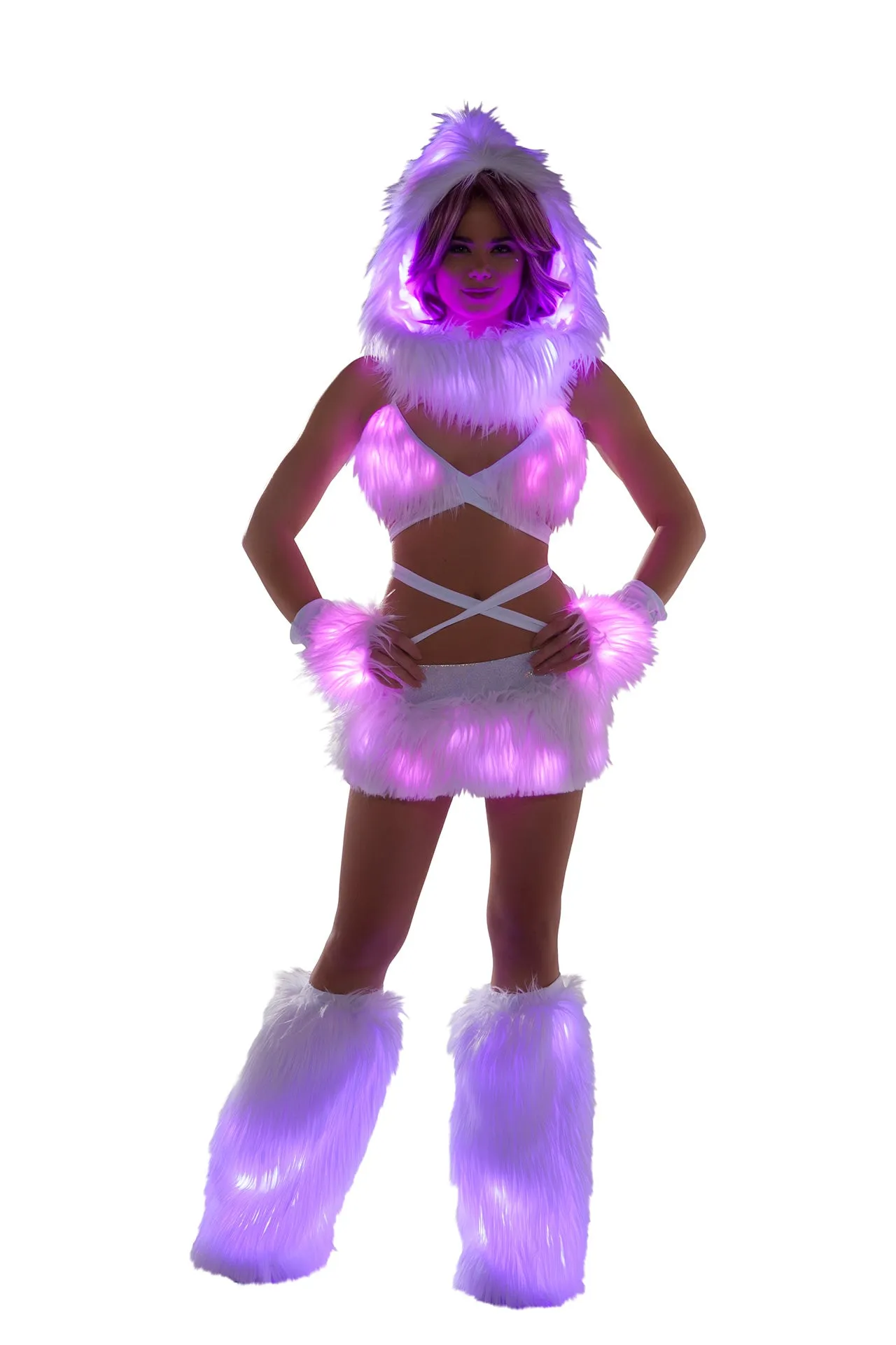 FF429 - Faux Fur Light-Up Leg warmers