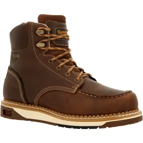 Georgia Men's AMP LT Wedge 6" Soft Toe WP Work Boot - Brown - GB00429