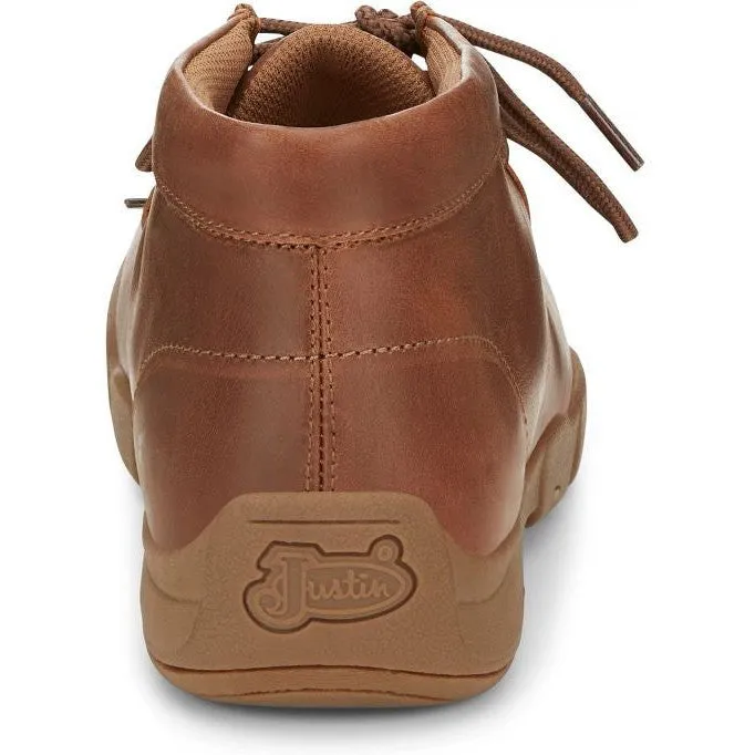 Justin Men's Cappie 4 Moc Toe Western Work Shoe -Sand Tan- SE241