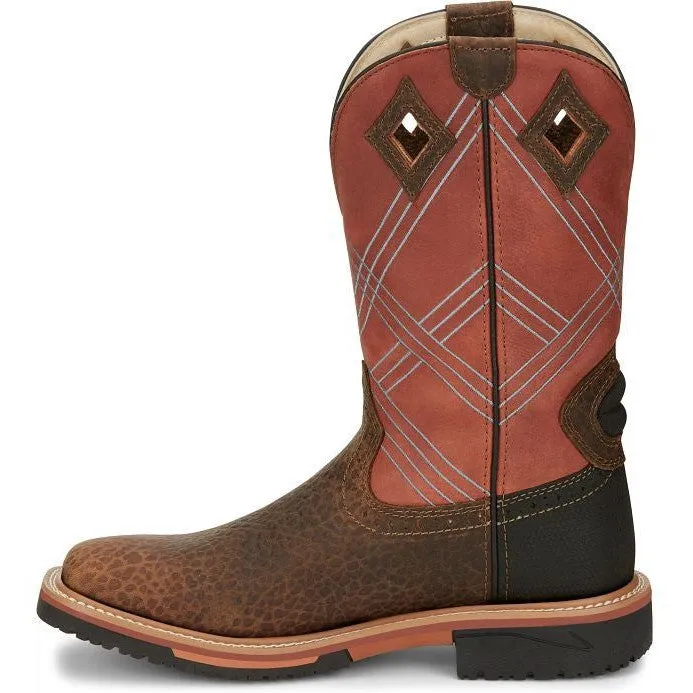 Justin Men's Dalhart 12 Nano CT Western Work Boot -Brown- SE4218