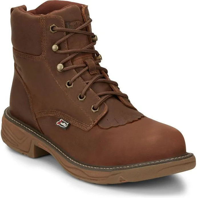 Justin Men's Rush 6 Nano CT wP Western Work Boot -Brown- SE466