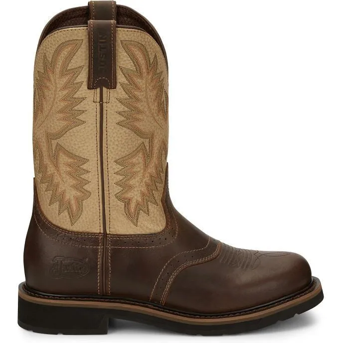 Justin Men's Superintendent 11 Western Work Boot -Brown- SE4660