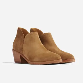 Mia Everyday Ankle Bootie Taupe Suede