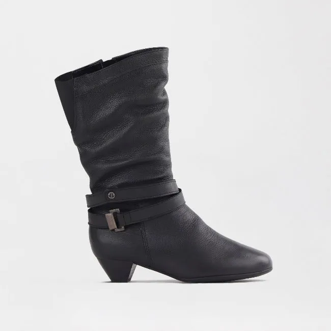 Mid-Calf Boot in Black - 12487