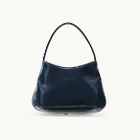 MINI ANTONIA BAG NAVY GLOSSY CRINKLE