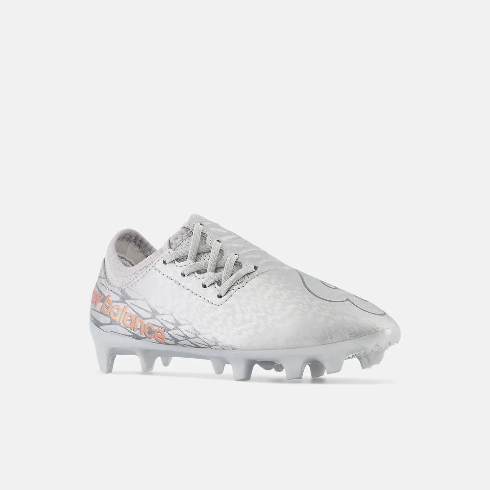 New Balance Furon V7 Dispatch Jnr FG Football Boots (Silver/Copper/Grey)