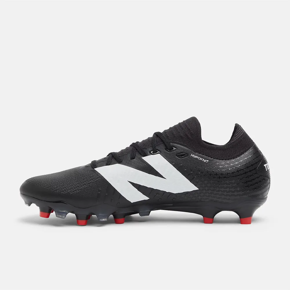 New Balance Tekela Pro Low V4  FG Football Boots (Black/White/Red)