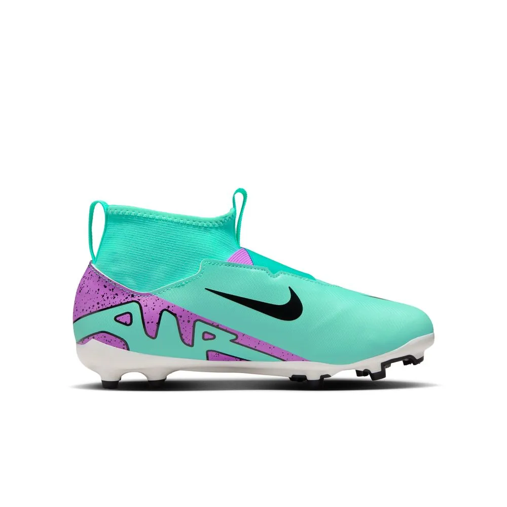 Nike Mercurial Superfly 9 Academy FG/MG Jnr Football Boots (Hyper Turquoise/Black/Fuschia Dream)