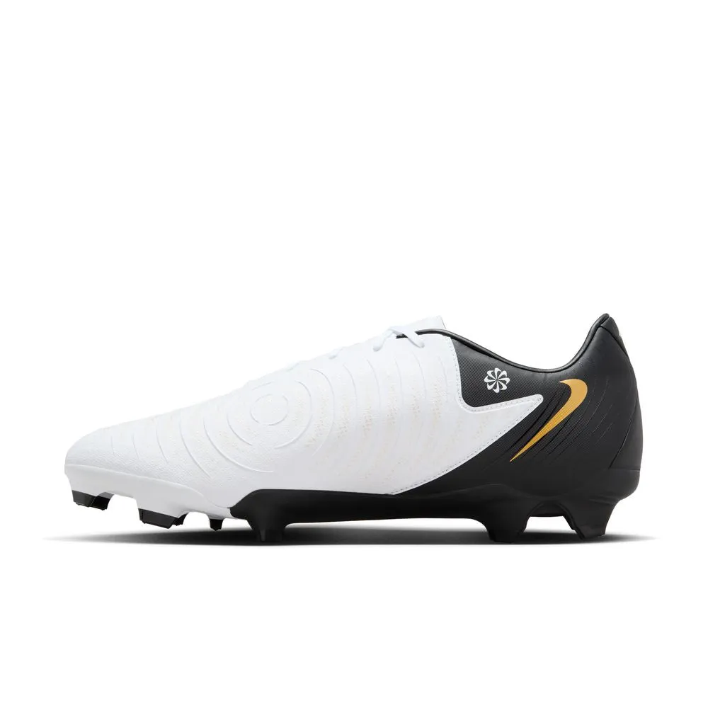 Nike Phantom GX 2 Academy FG Football Boots (White/Black/Metallic Gold)