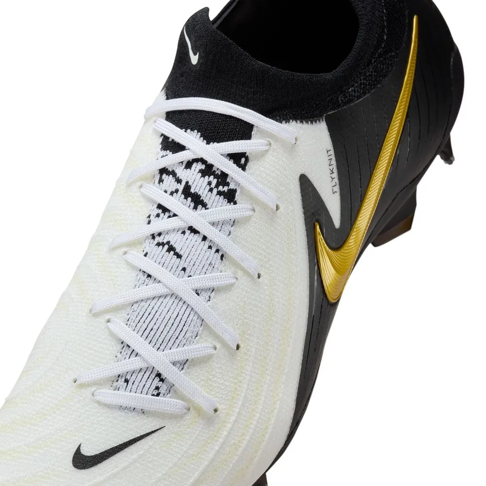 Nike Phantom GX 2 Pro FG Football Boots (White/Black/Metallic Gold)