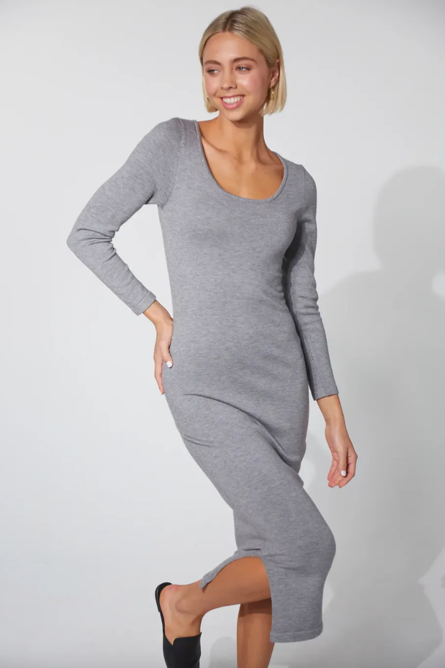 Nikolai Knit Dress, Gray