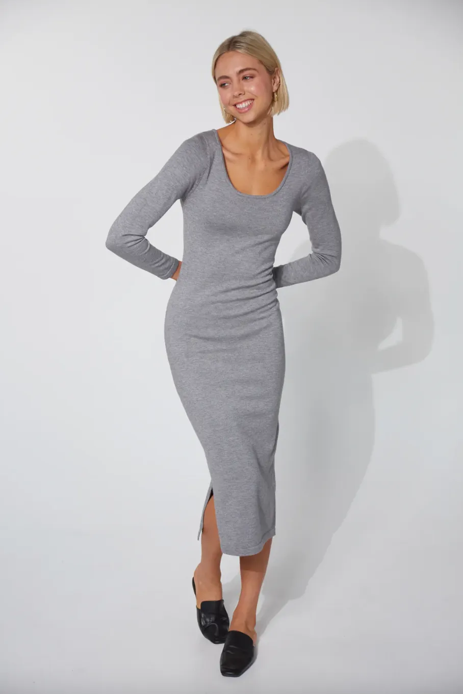 Nikolai Knit Dress, Gray