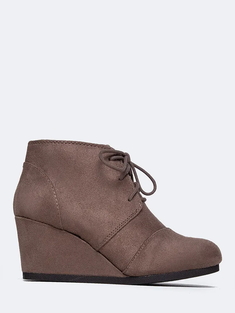 Oxford Wedge Lace-Up Bootie