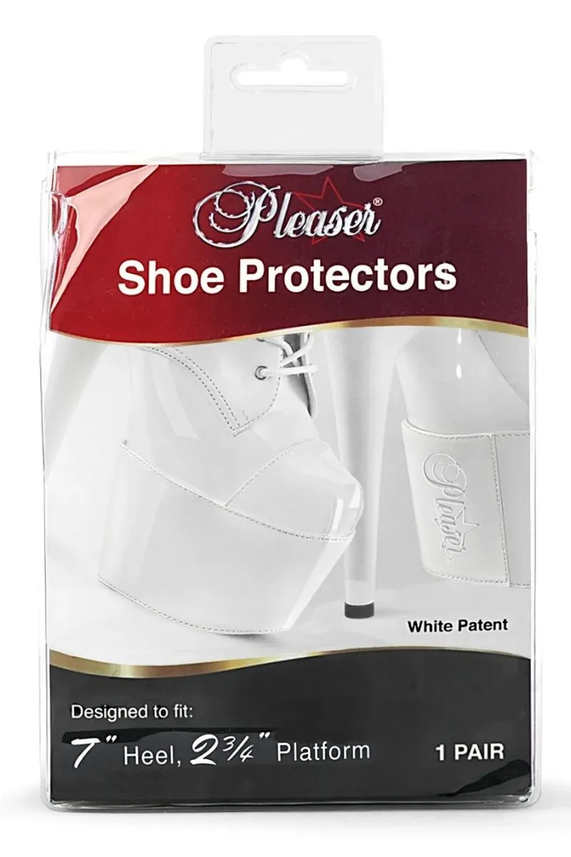 Pleaser USA Shoe Protectors 7inch  - Patent White