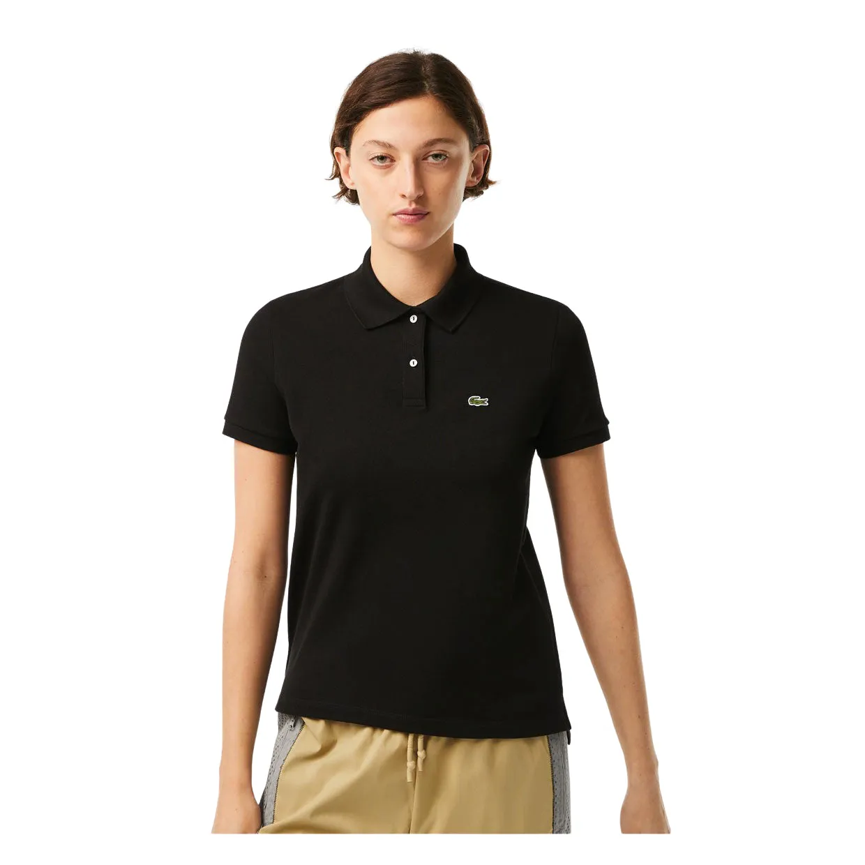 Polo Lacoste Donna Regular Fit Nero