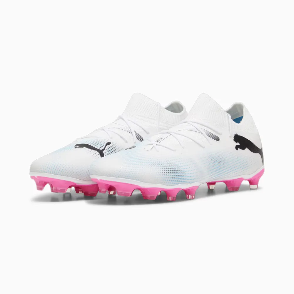 Puma Future 7 Match FG/AG Football Boots (White/Black/Poison Pink)