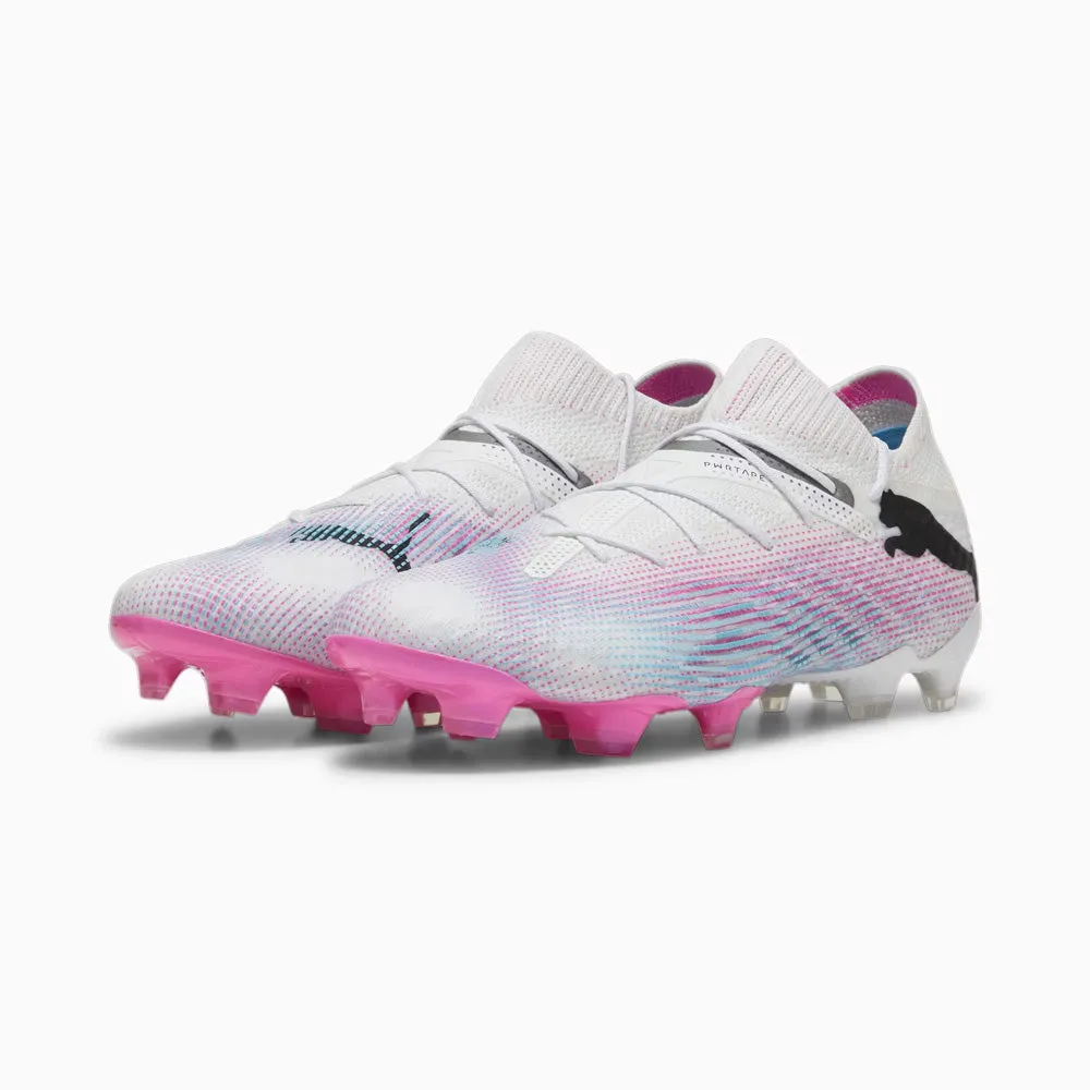 Puma Future 7 Ultimate FG/AG Football Boots (White/Black/Poison Pink)