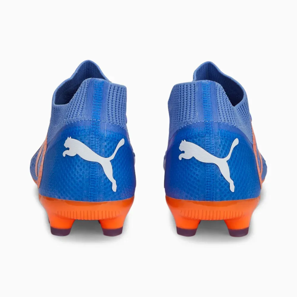 Puma Future Match FG/AG Jnr Football Boots (Blue Glimmer/Orange)