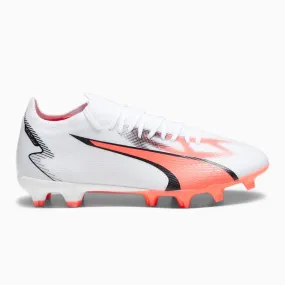 Puma Ultra Match FG/AG Football Boots (White/Black/Fire Orchid)