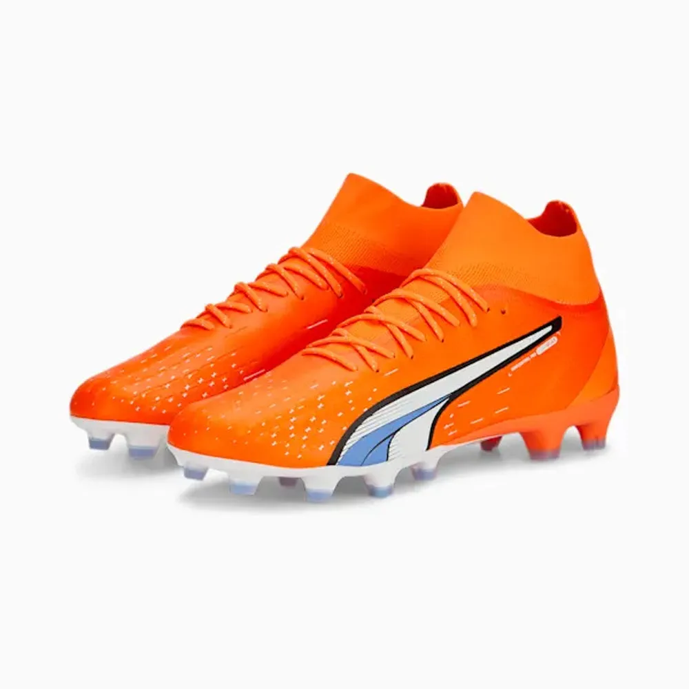 Puma Ultra Pro FG/AG Football Boots (Ultra Orange/White/Blue)