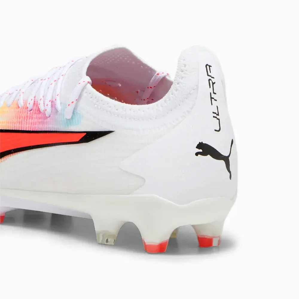 Puma Ultra Ultimate FG/AG Football Boots (White/Black/Fire Orchid)