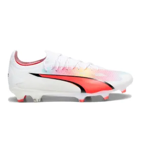 Puma Ultra Ultimate FG/AG Football Boots (White/Black/Fire Orchid)