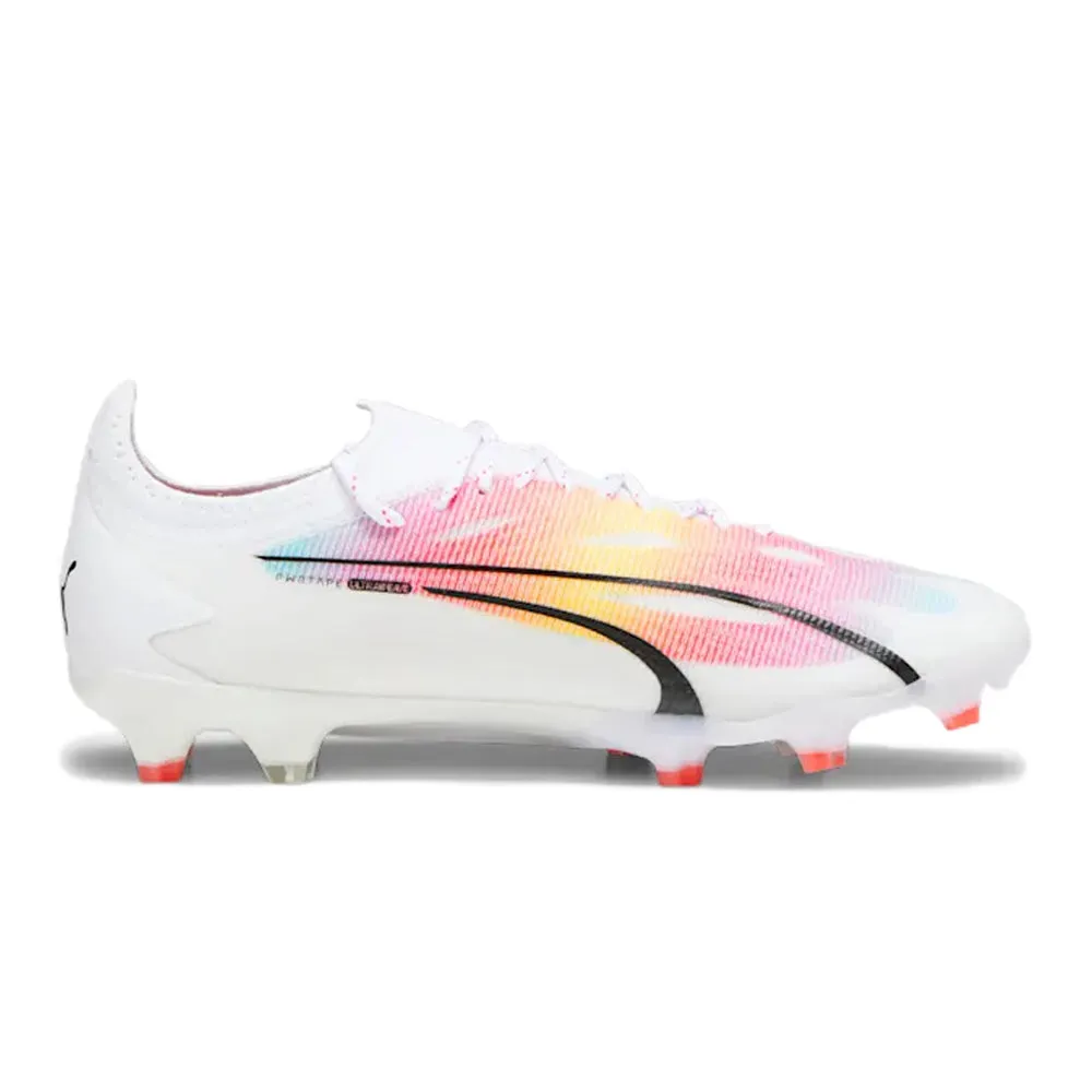 Puma Ultra Ultimate FG/AG Football Boots (White/Black/Fire Orchid)