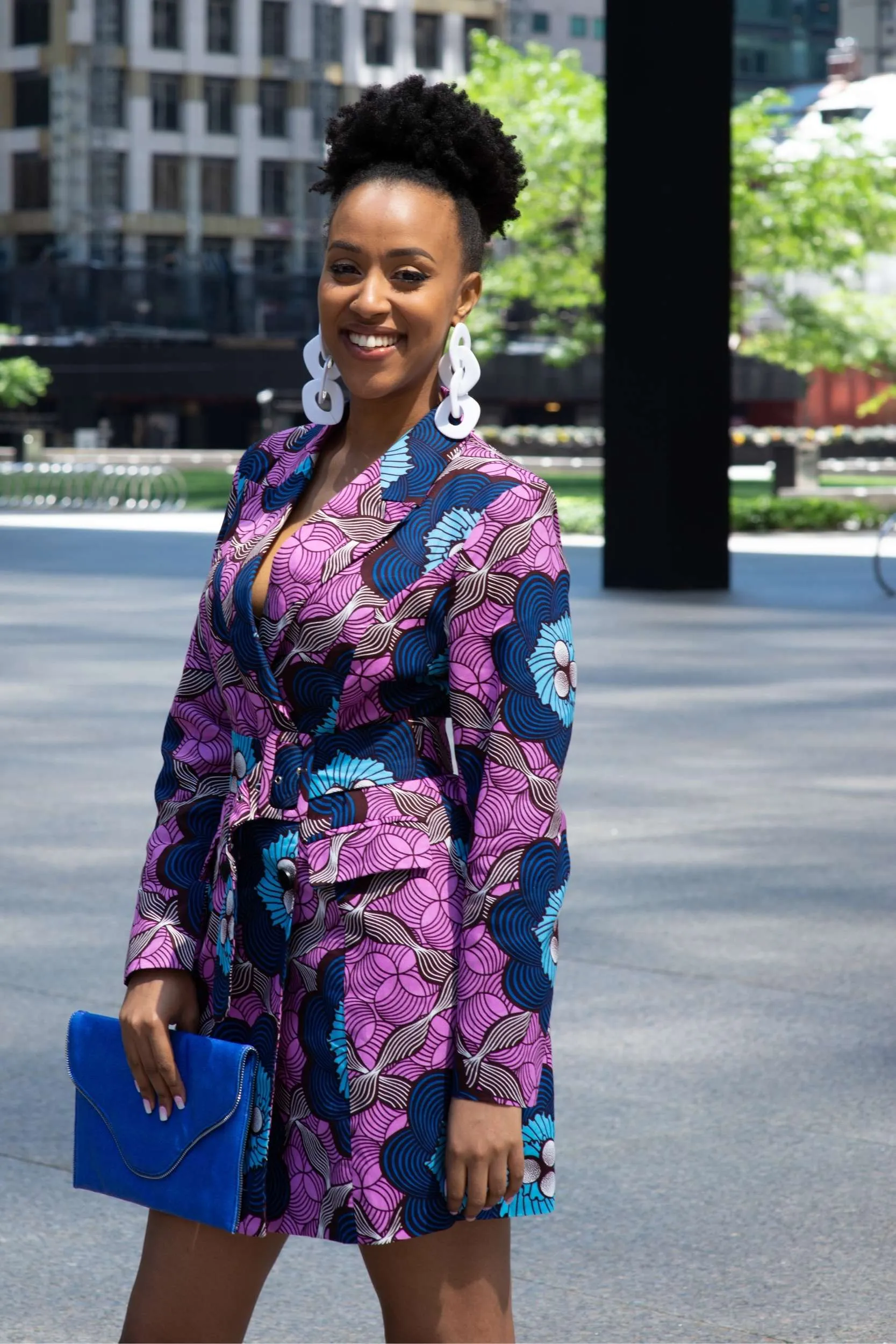 RENEA African Print Dress Blazer